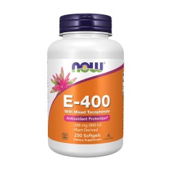 NOW Vitamin E-400 (Mixed Tocopherols) 250 меки капсули