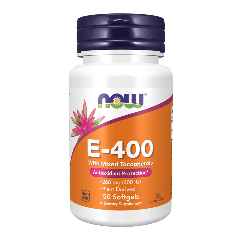 NOW Vitamin E-400 (Mixed Tocopherols) 50 меки капсули