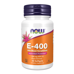 NOW Vitamin E-400 (Mixed Tocopherols) 50 меки капсули