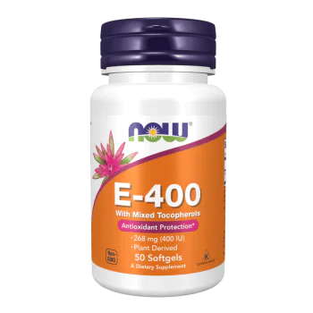 NOW Vitamin E-400 (Mixed Tocopherols) 50 меки капсули