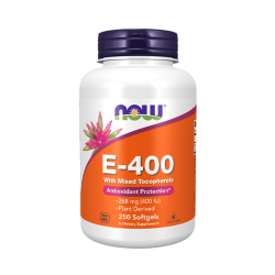 Now Vitamin E-400 (Mixed Tocopherols) 250 меки капсули