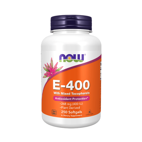 Now Vitamin E-400 (Mixed Tocopherols) 250 меки капсули
