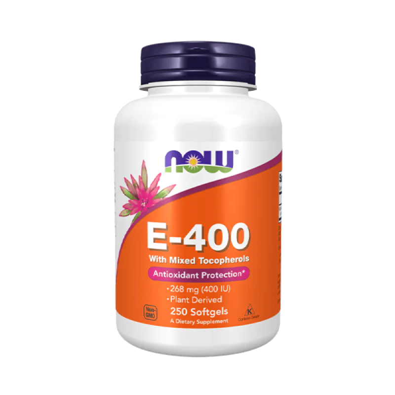 Now Vitamin E-400 (Mixed Tocopherols) 250 меки капсули