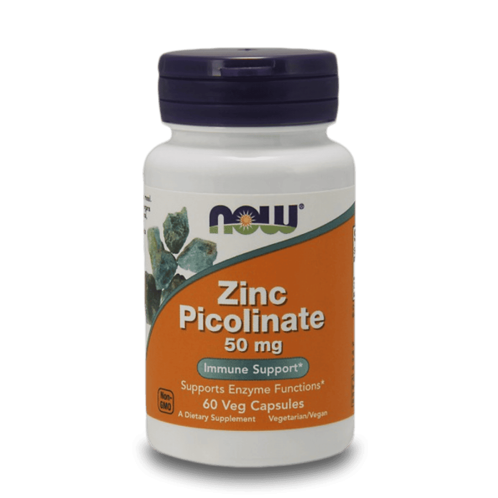 NOW Zinc Picolinate 50 мг 60 растителни капсули