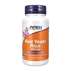 NOW Red Yeast Rice 600 мг 60 растителни капсули