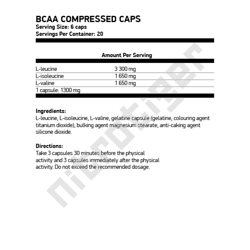 NUTREND BCAA Compressed капсули 120 капсули