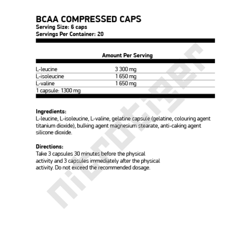 NUTREND BCAA Compressed капсули 120 капсули