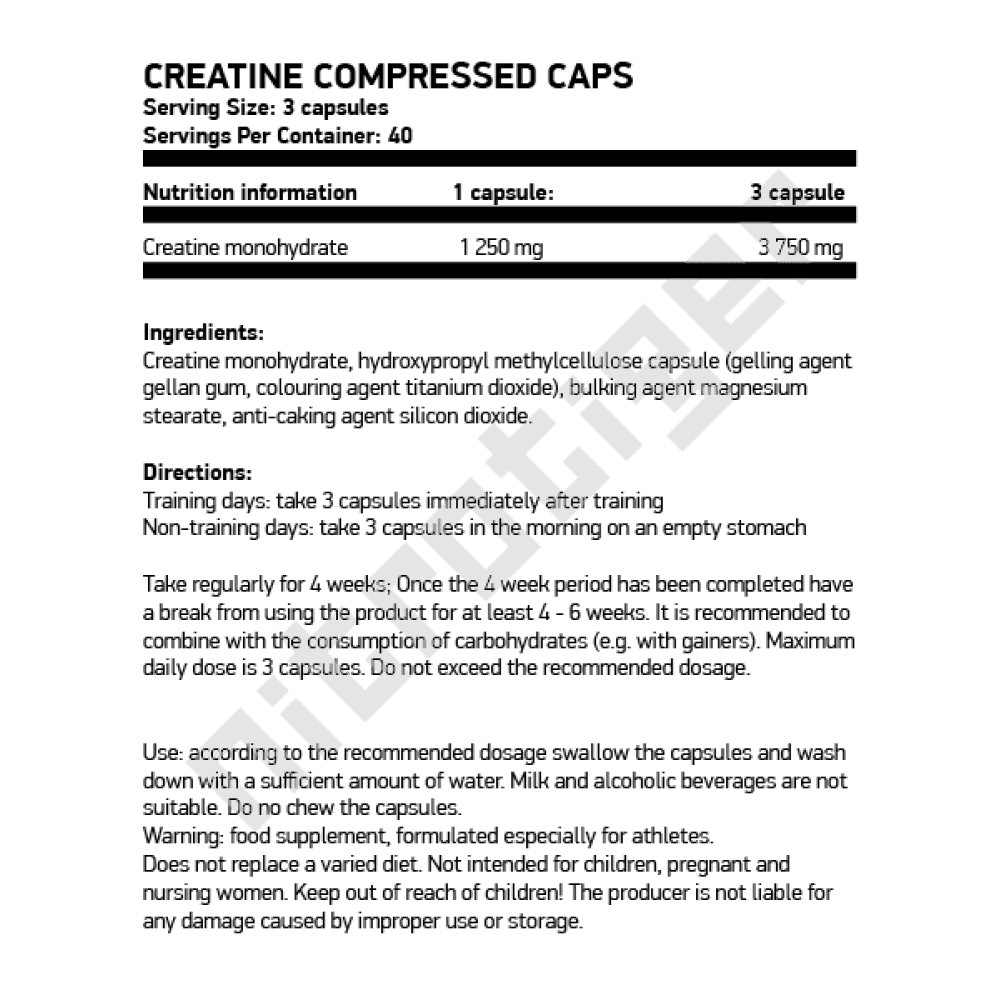 NUTREND Creatine Compressed Caps 120 капсули