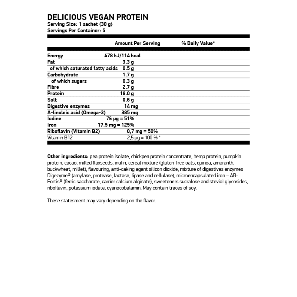 NUTREND Delicious Vegan Protein 5 сашета х 35 г