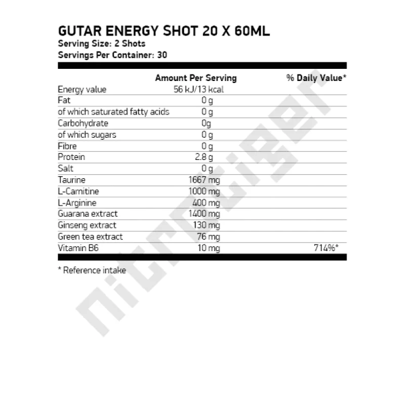 NUTREND Gutar Energy Shot 20 x 60 мл