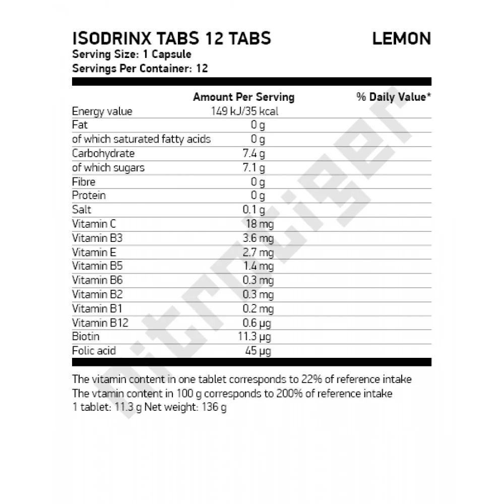 NUTREND Isodrinx Tabs 12 разтворими таблетки