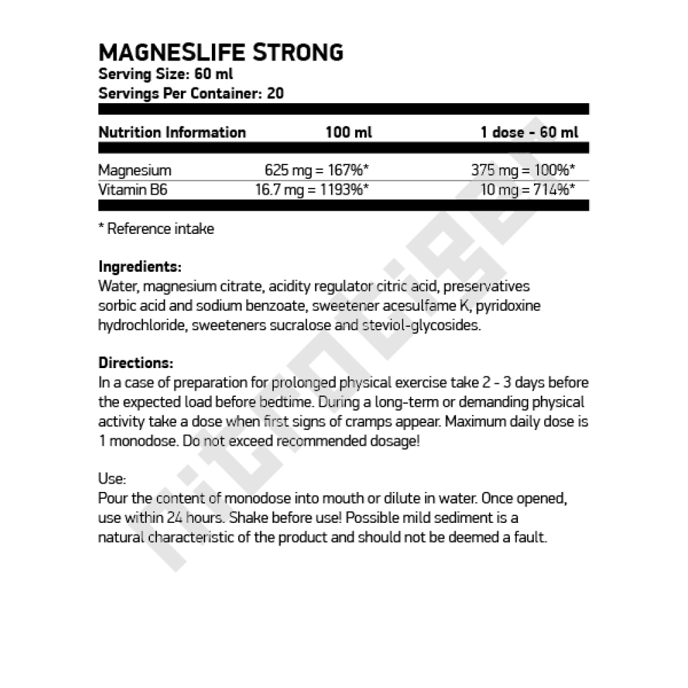 NUTREND Magneslife Strong 20 шота x 60 мл