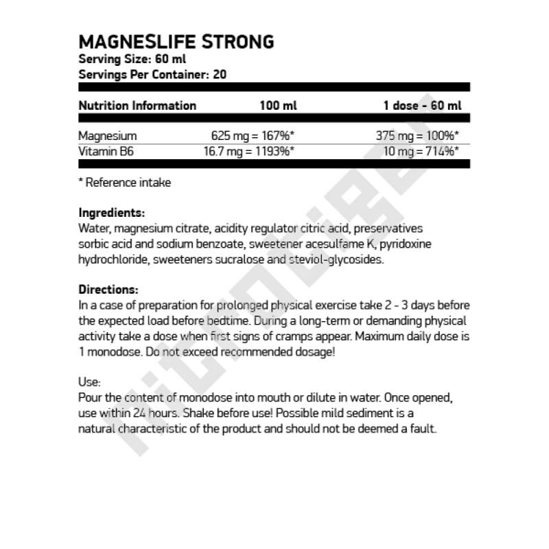NUTREND Magneslife Strong 20 шота x 60 мл