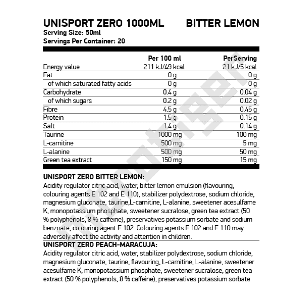 NUTREND Unisport Zero 1000 мл