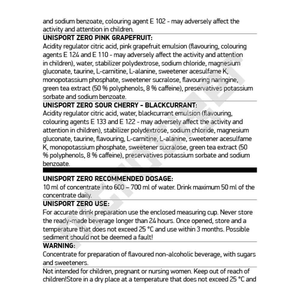 NUTREND Unisport Zero 1000 мл