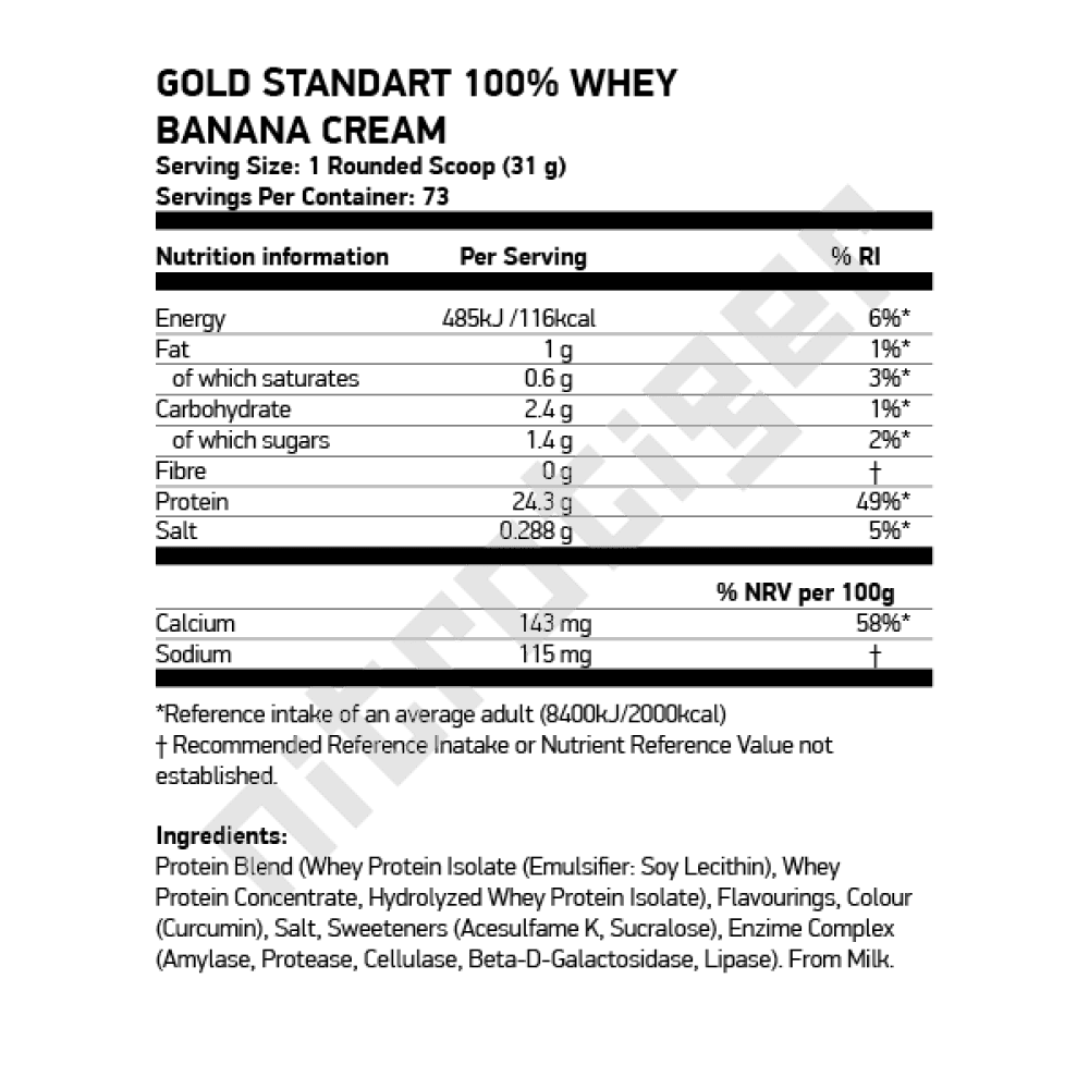 OPTIMUM NUTRITION Gold Standard 100% Whey 2272 г