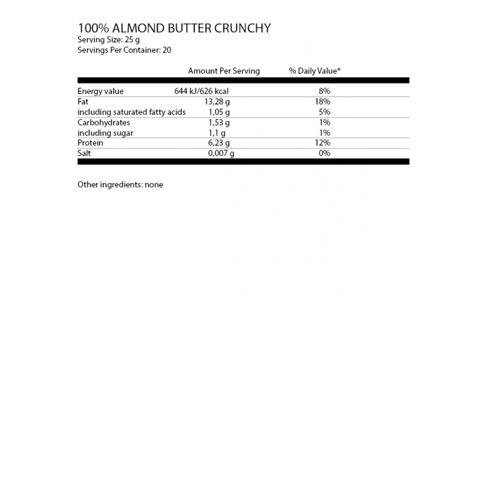 OSTROVIT 100% Almond Butter Crunchy 500гр