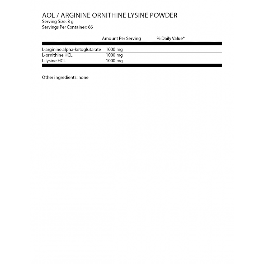 OSTROVIT AOL Arginine Ornithine Lysine Powder 200 г