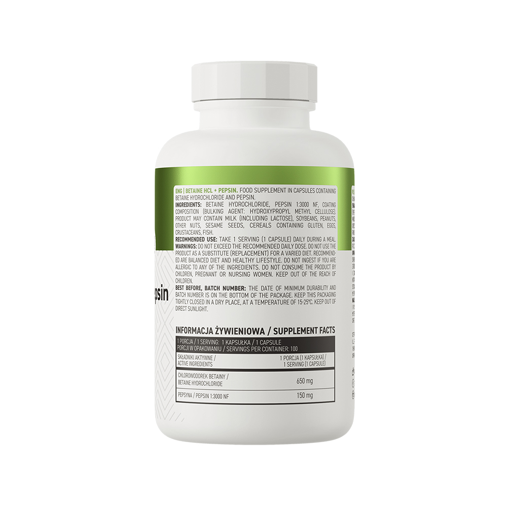 OSTROVIT Betaine HCl + Pepsin 100 капсули
