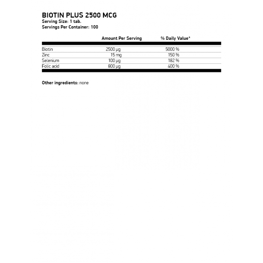 OSTROVIT Biotin Plus 2500мкг 100 таблетки
