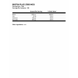 OSTROVIT Biotin Plus 2500мкг 100 таблетки