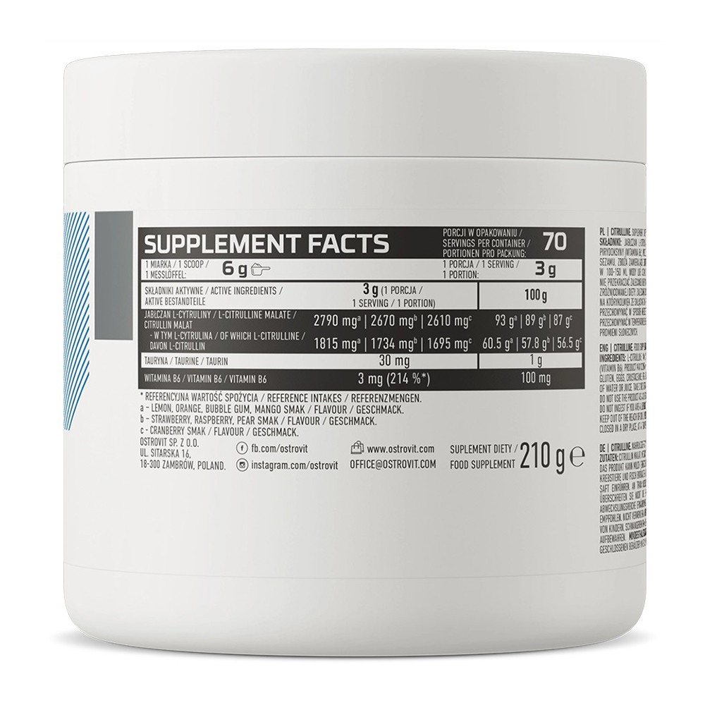 OSTROVIT Citrulline 210 г