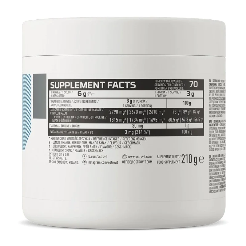 OSTROVIT Citrulline 210 г