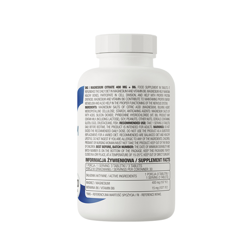 OSTROVIT Magnesium Citrate 400 мг + B6 90 таблетки