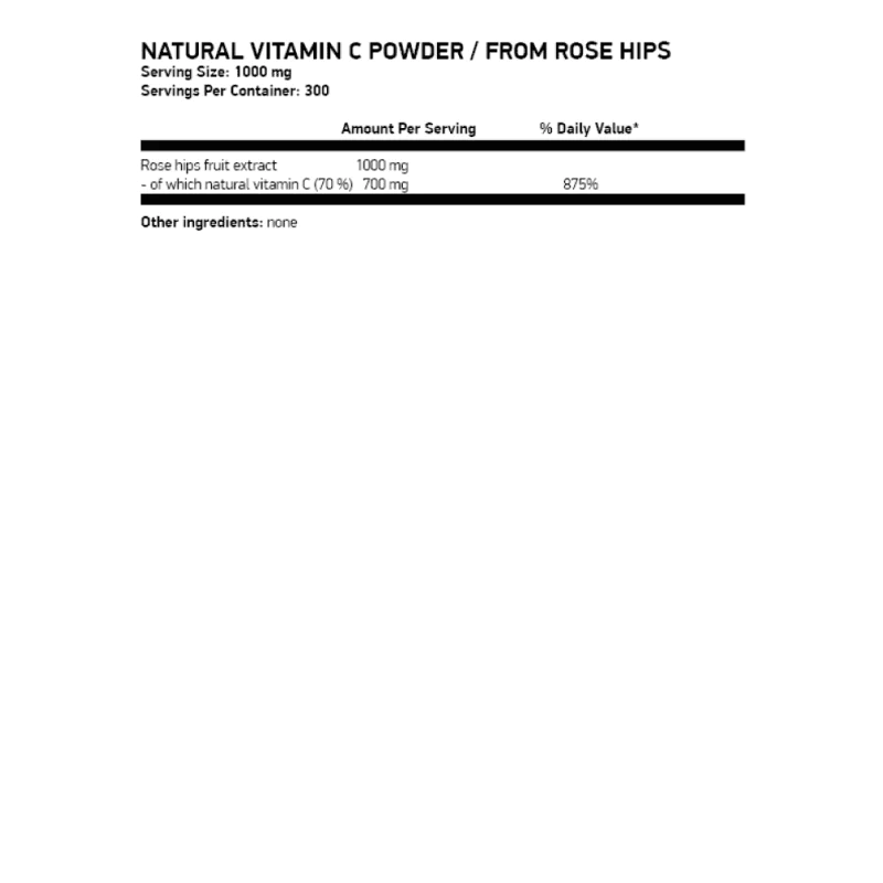 OSTROVIT Natural Vitamin C Powder from Rose Hips 300гр