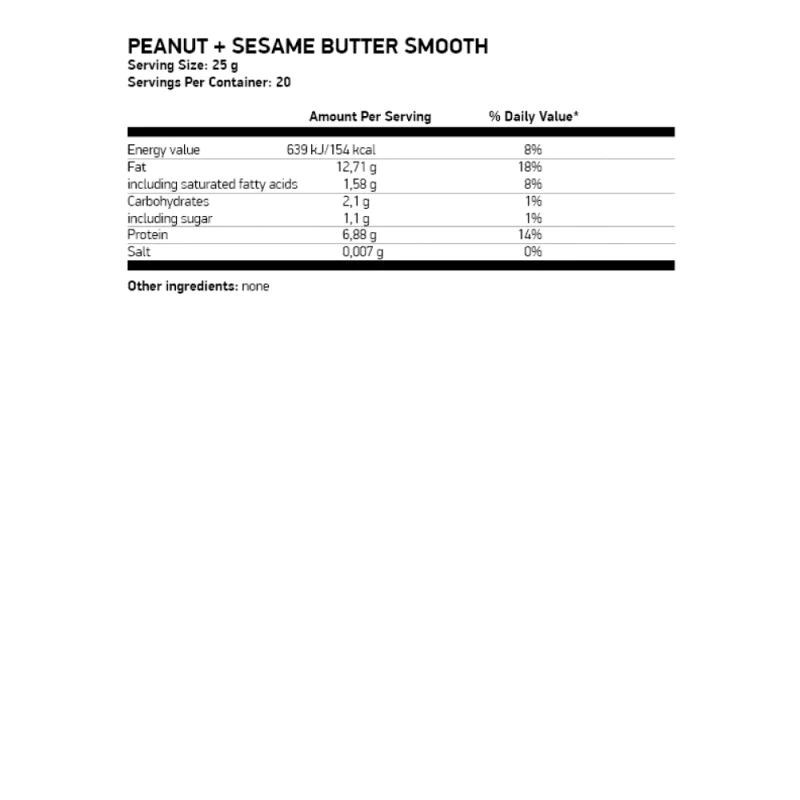 OSTROVIT Peanut + Sesame Butter Smooth 500гр 