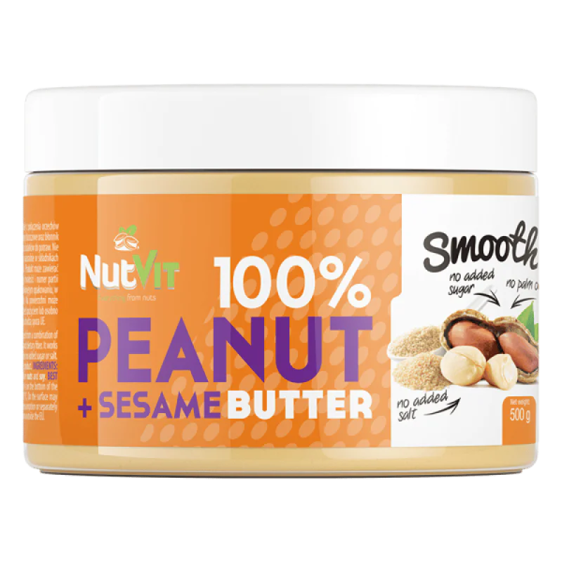 OSTROVIT Peanut + Sesame Butter Smooth 500гр 