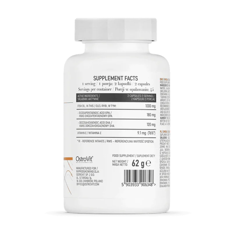 OSTROVIT Omega 3 Easy to Swallow 90 софтгел капсули