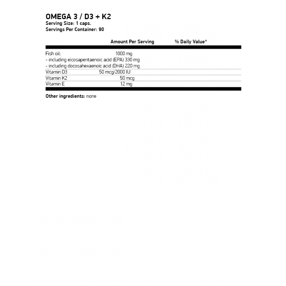 OSTROVIT Omega 3 D3 + K2 90 гел капсули