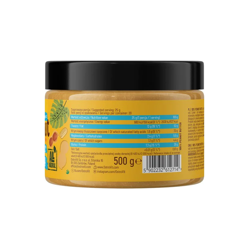 OSTROVIT 100% Peanut Butter Smooth 500 г