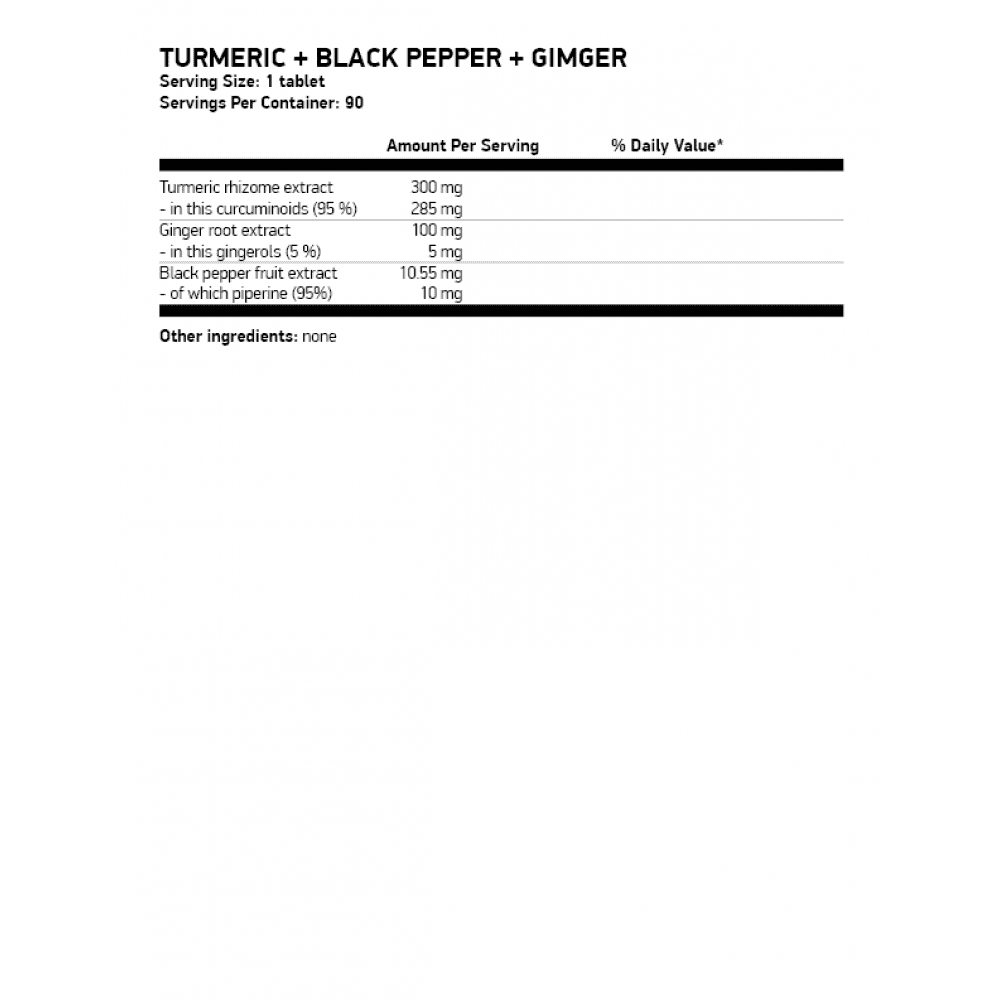 OSTROVIT Turmeric + Black Pepper + Ginger 90 таблетки