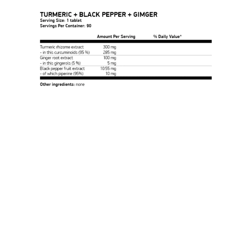 OSTROVIT Turmeric + Black Pepper + Ginger 90 таблетки