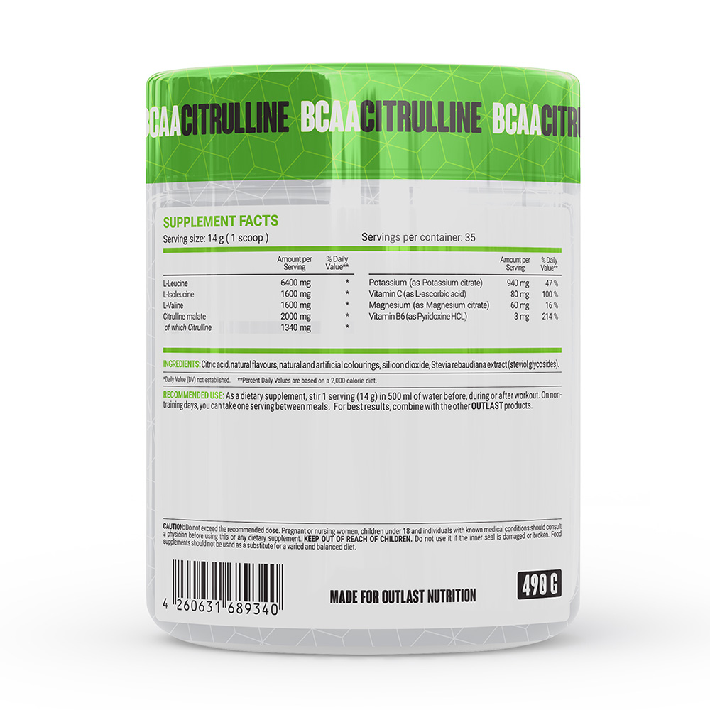 OUTLAST NUTRITION BCAA + Citrulline 490 г