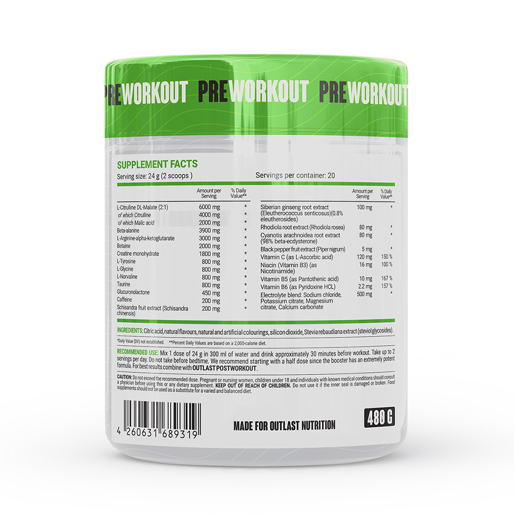 OUTLAST NUTRITION Preworkout 480 г