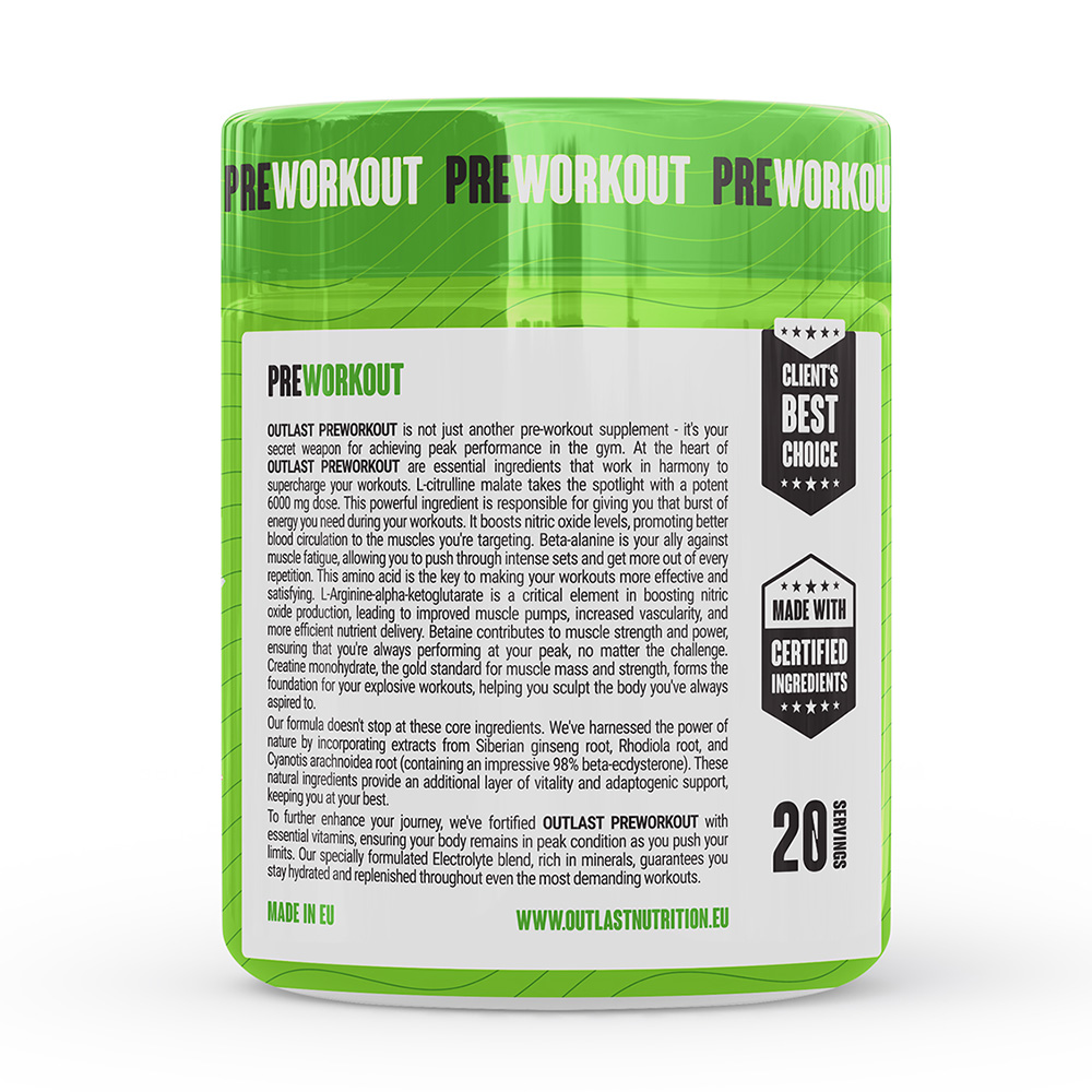 OUTLAST NUTRITION Preworkout 480 г