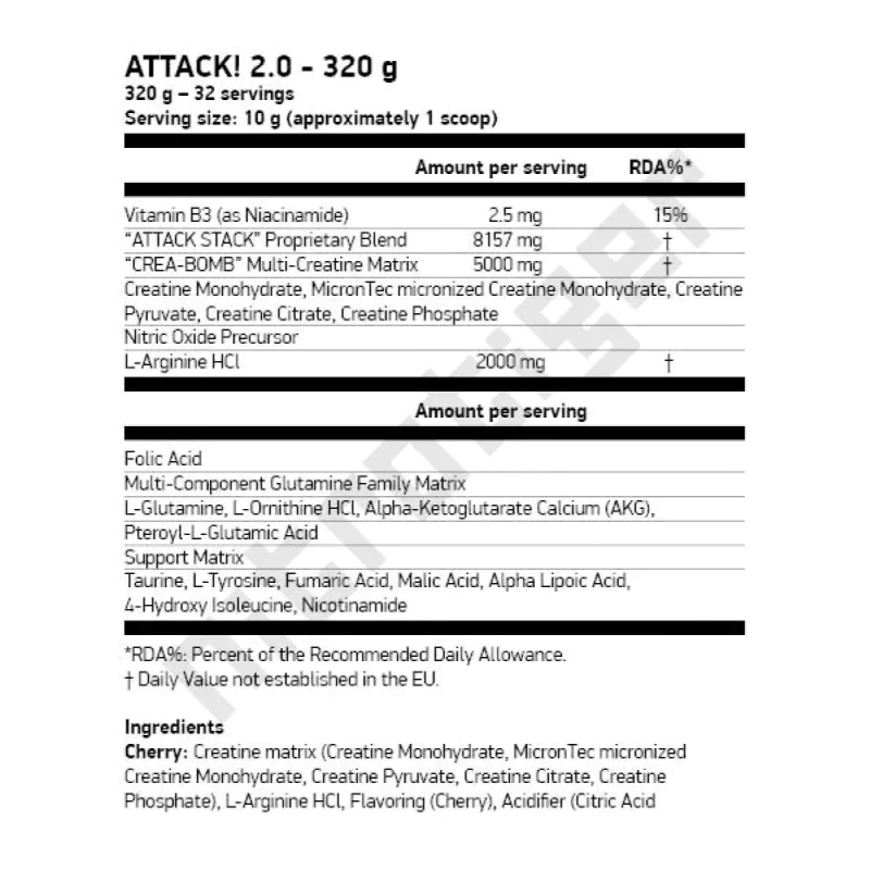 SCITEC Attack 2.0 320 г