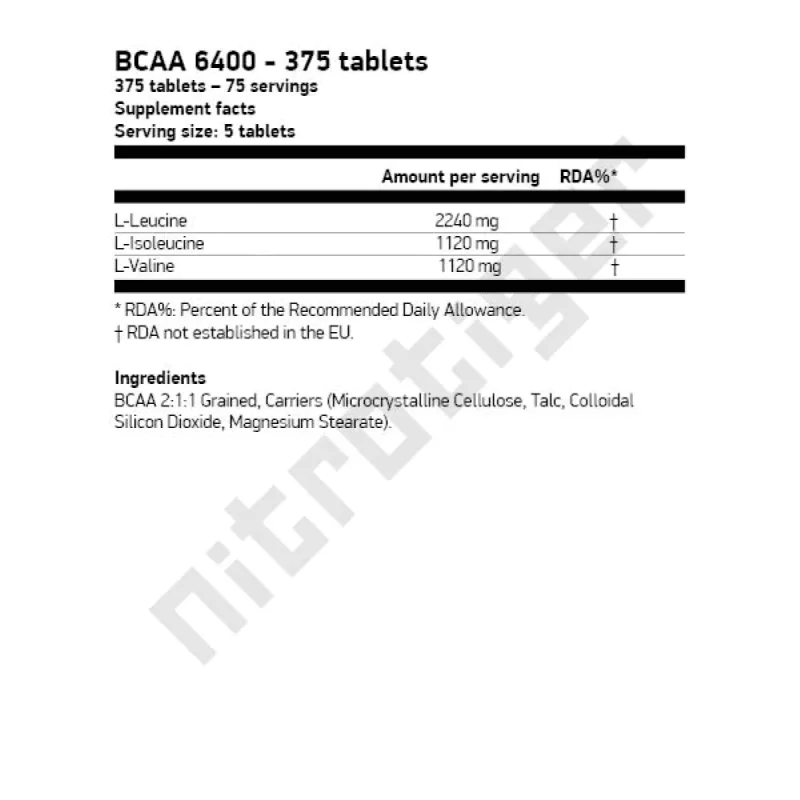 SCITEC BCAA 6400 375 таблетки