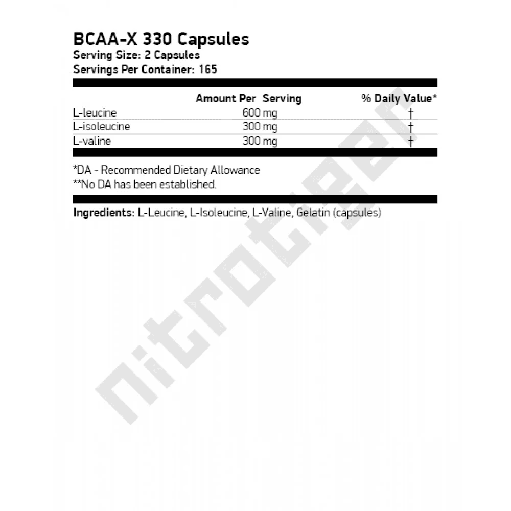 SCITEC BCAA-X 330 капсули