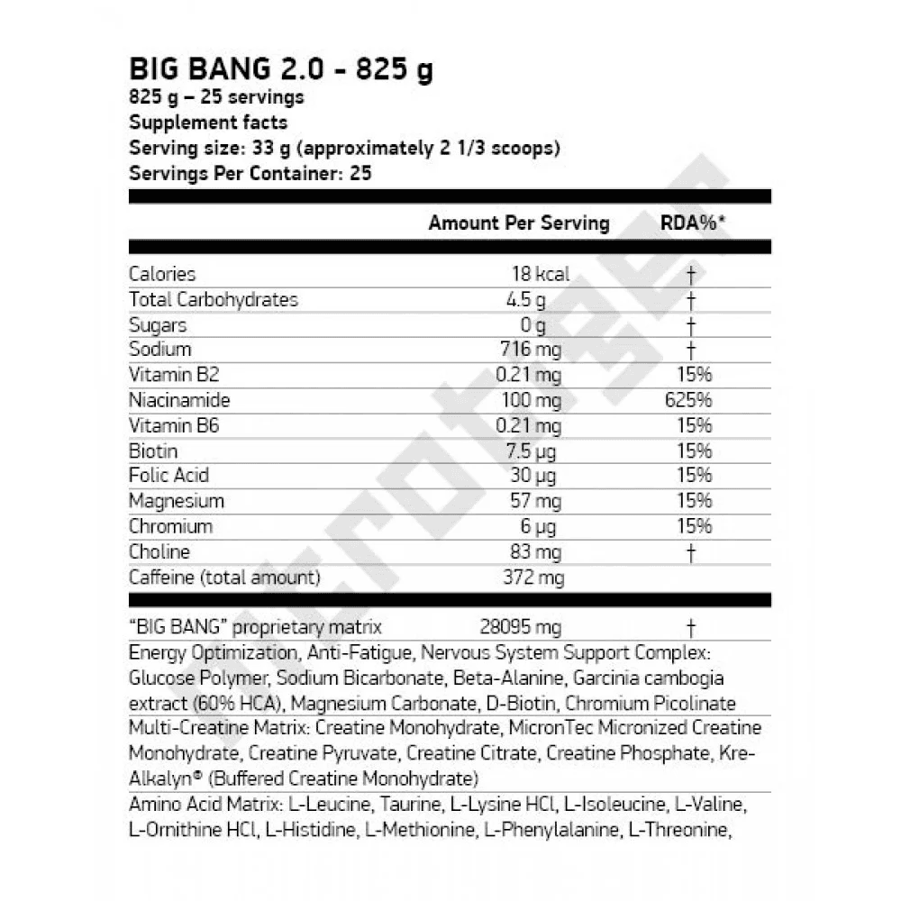 SCITEC Big Bang 825 г