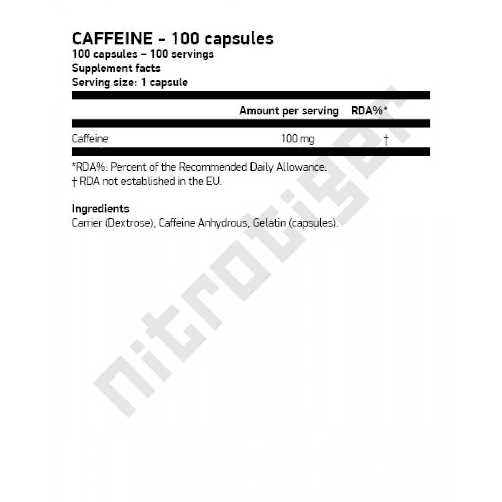 SCITEC Caffeine 100 капсули