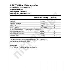 SCITEC Lecithin 100 капсули