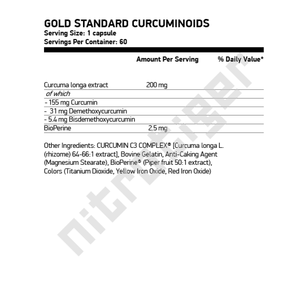 SCITEC Gold Standard Curcuminoids 60 капсули