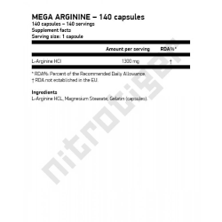 SCITEC Mega Arginine 140 капсули