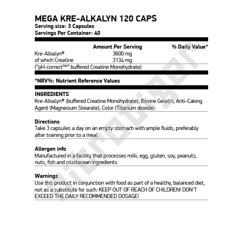 SCITEC Mega Kre-Alkalyn 120 капсули