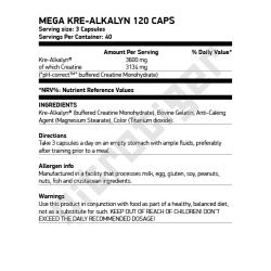 SCITEC Mega Kre-Alkalyn 120 капсули