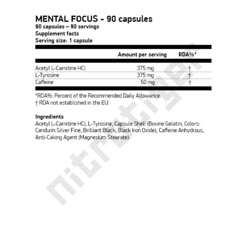 SCITEC Mental Focus 90 капсули